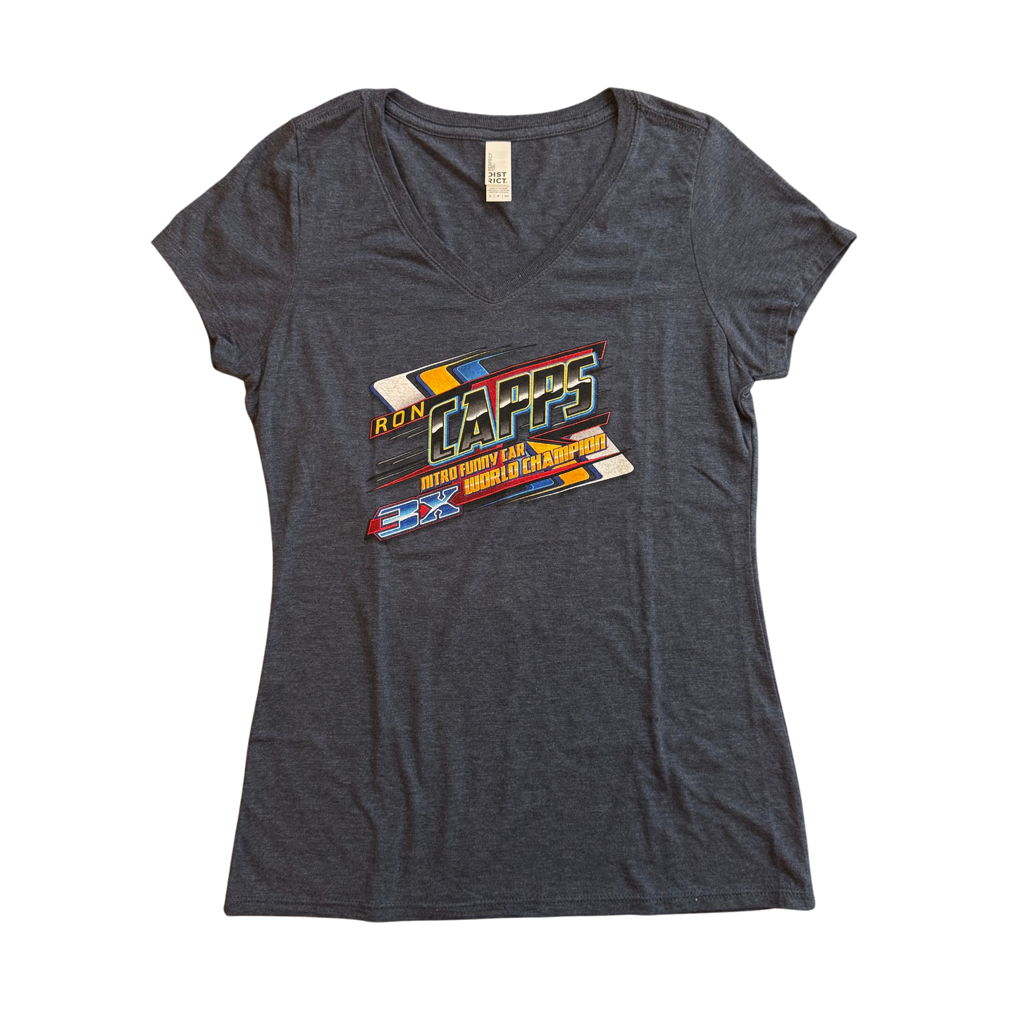 Ron Capps Nitro Funny Car 3x World Champ Tee-Women's V-Neck