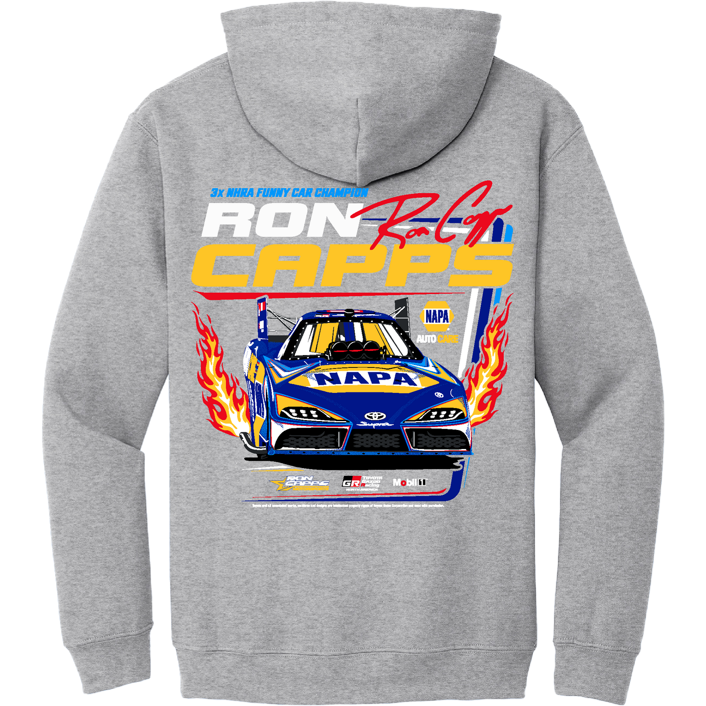 Ron Capps NHRA Racing Hoodie - Heather Grey