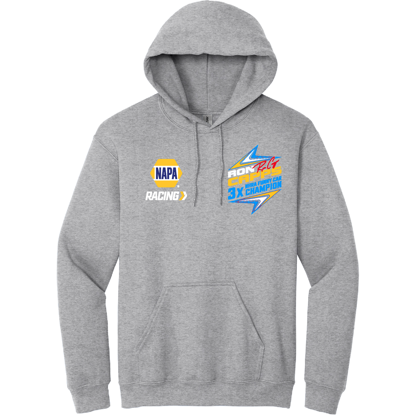 Ron Capps NHRA Racing Hoodie - Heather Grey