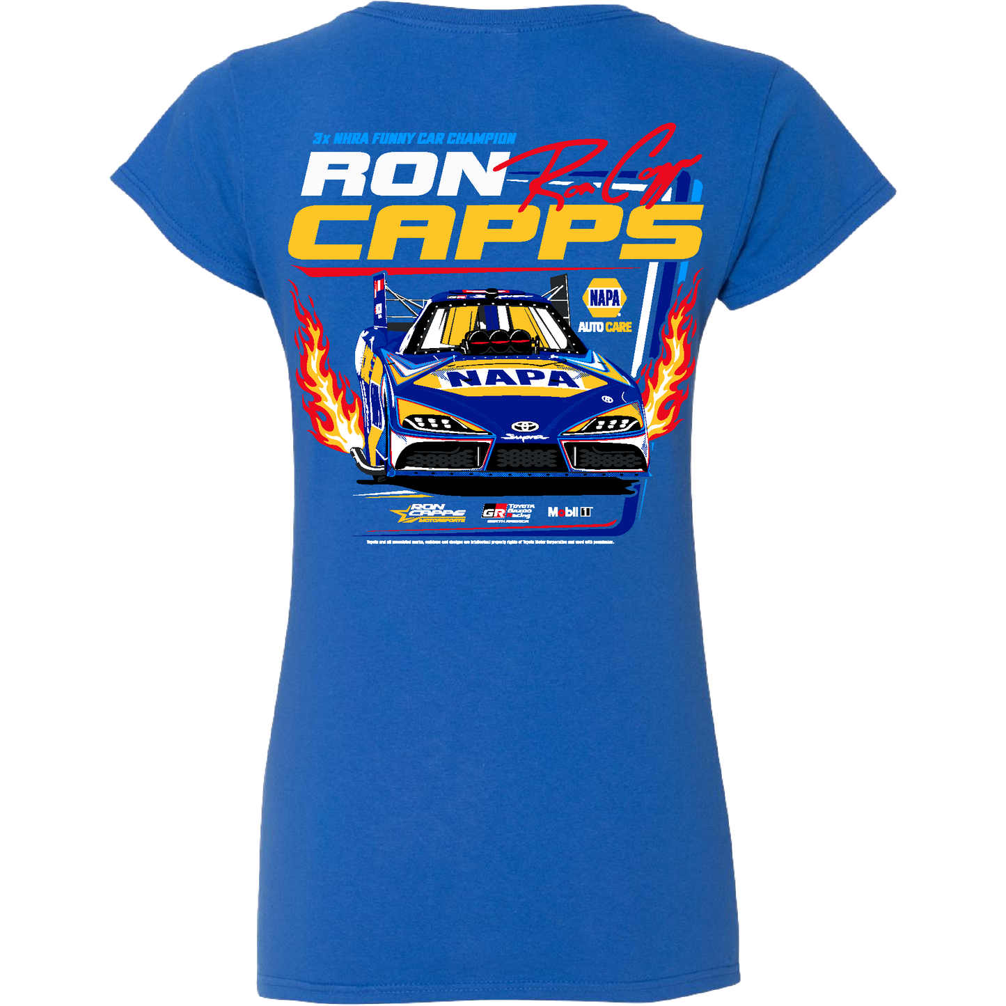 Ron Capps NHRA Racing Women's V-Neck - Royal