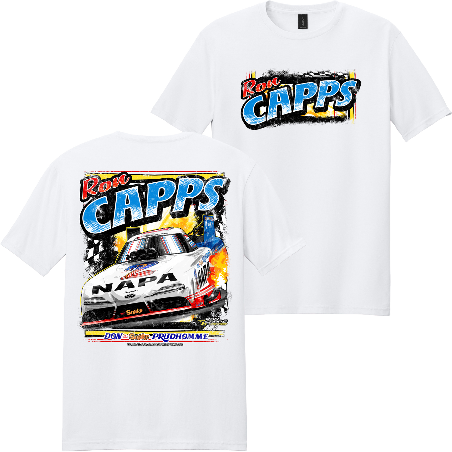 Ron Capps Snake Throwback Tee - White