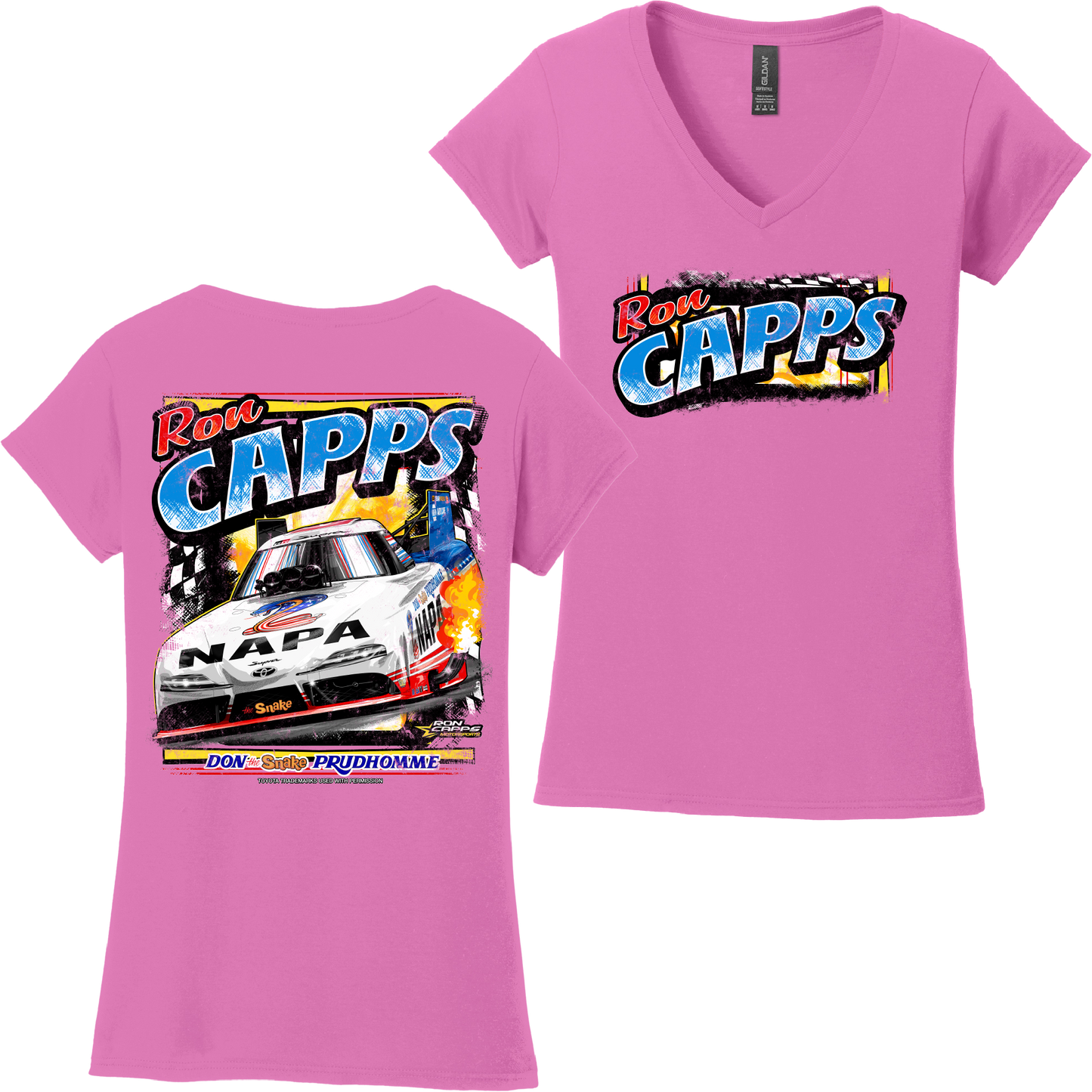 Ron Capps Snake Throwback Women's V-Neck