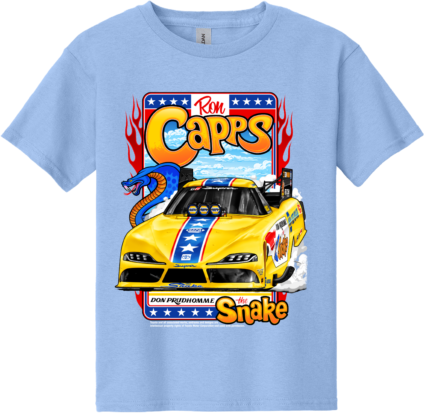 Ron Capps HotSnake Youth Tee - Light Blue