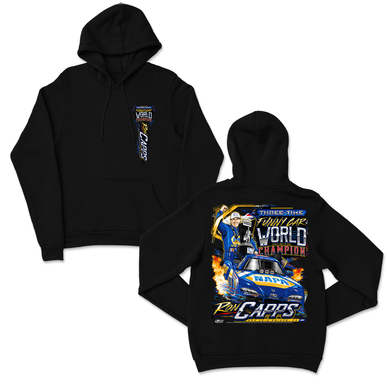 Ron Capps 3x Championship Hoodie - Black