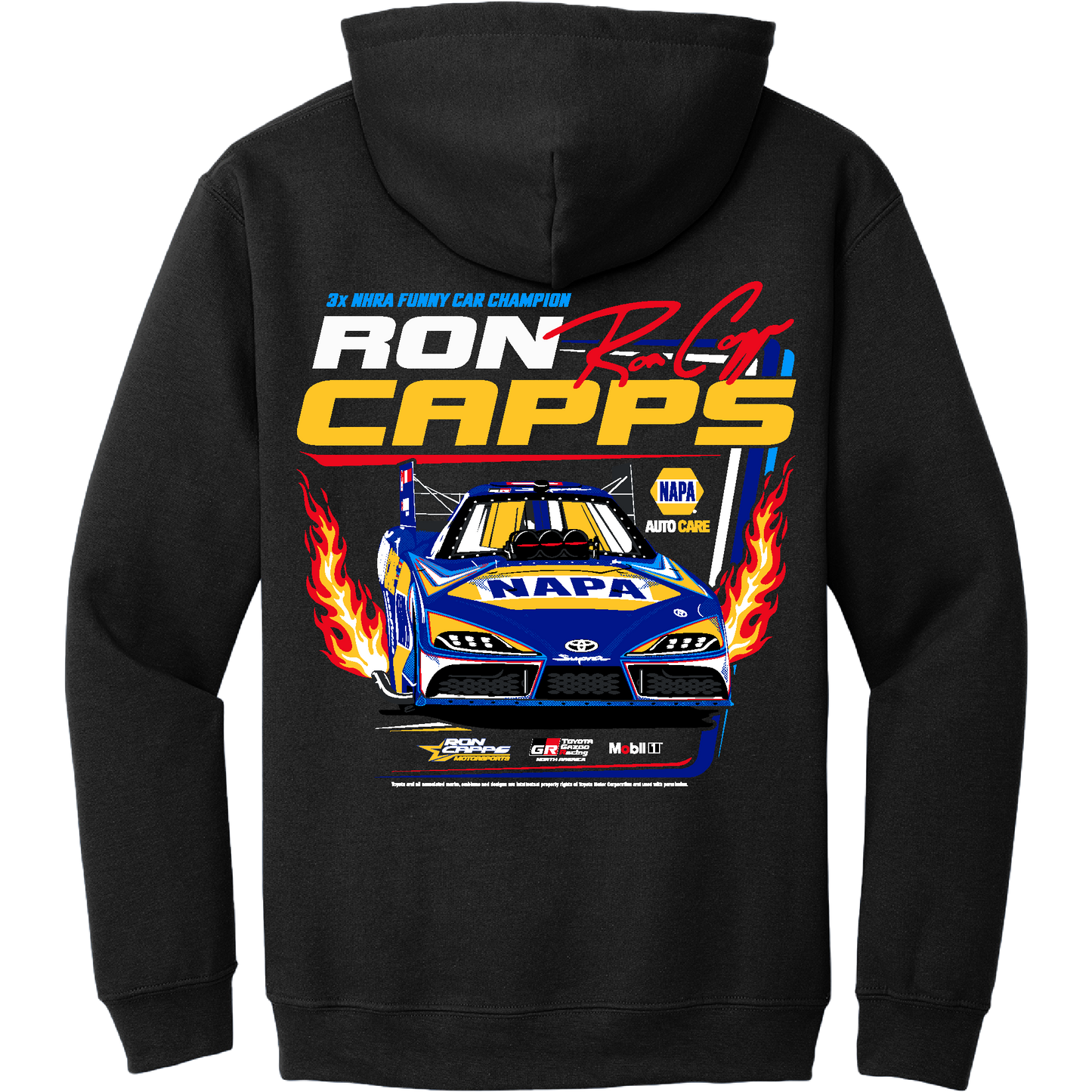 Ron Capps NHRA Racing Hoodie -YOUTH Black
