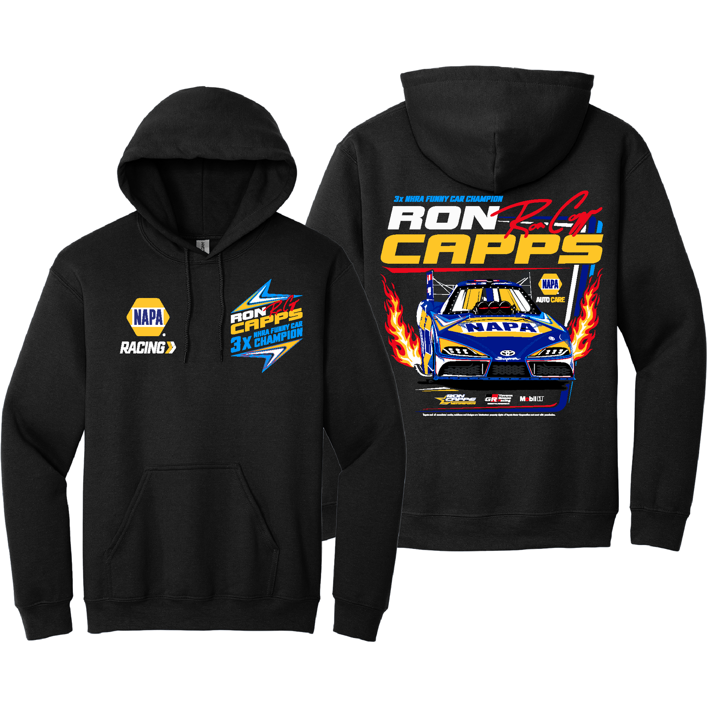 Ron Capps NHRA Racing Hoodie -YOUTH Black