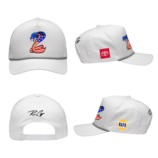 Ron Capps Snake Throwback Hat - White