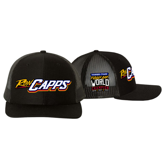 3x Champ Snapback Trucker Hat - Black