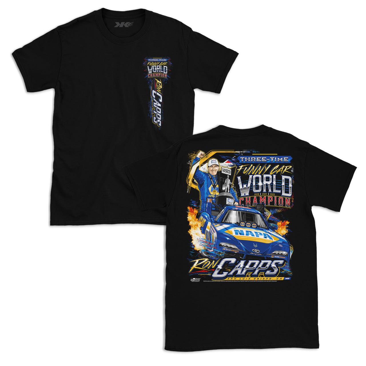 Ron Capps 3x Championship T-Shirt - Black