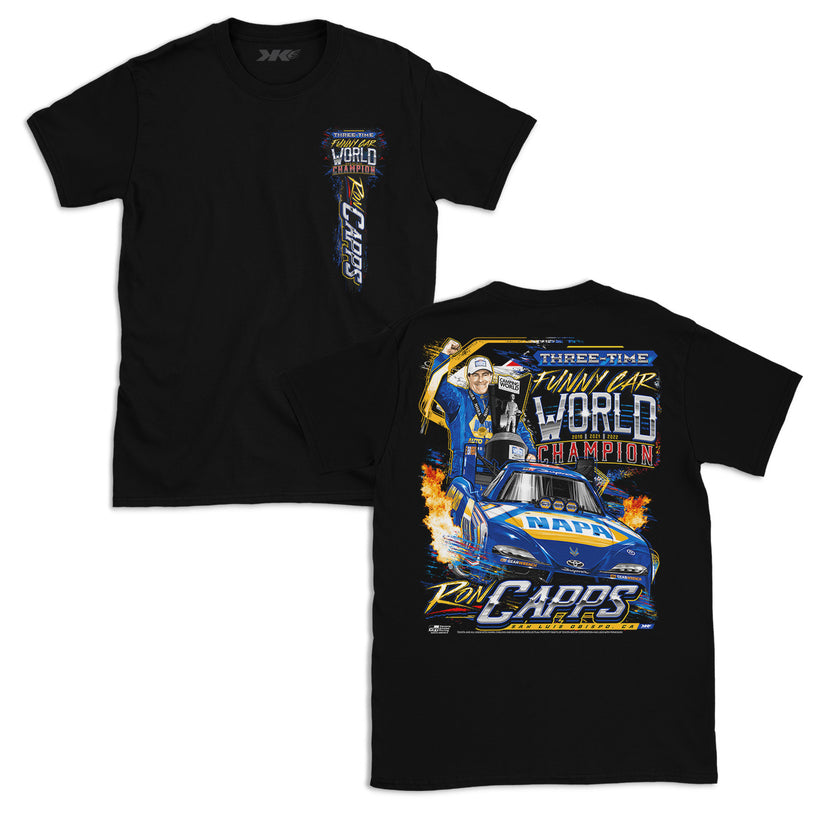 Ron Capps 3x Championship T-Shirt - Black – Ron Capps Online Store