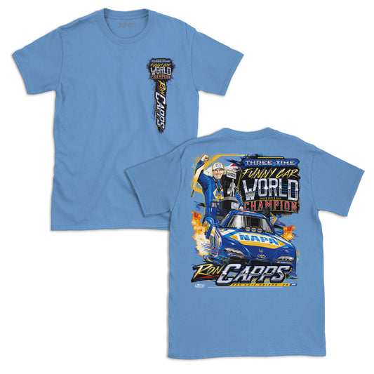 Ron Capps 3x Championship T-Shirt - Sky Blue