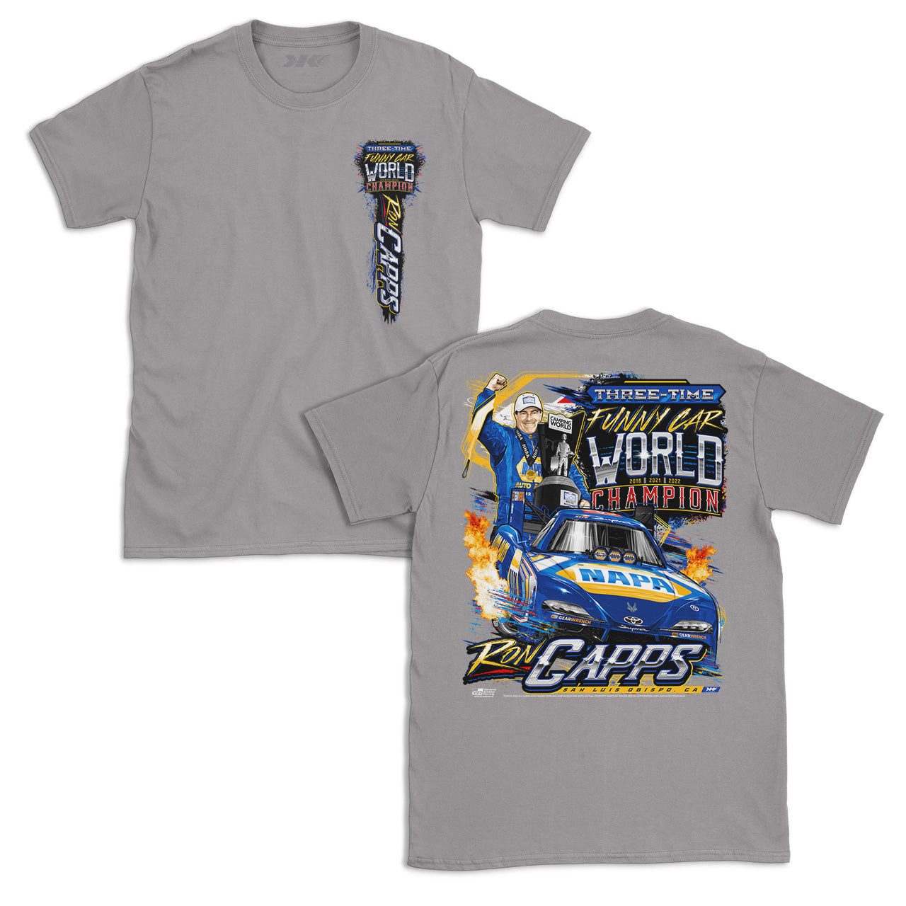 Ron Capps 3x Championship T-Shirt - Gravel